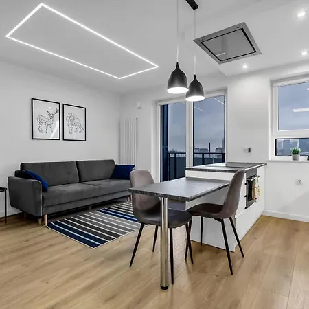 12Th Floor Wola Modern Apartment Warsaw Exterior photo